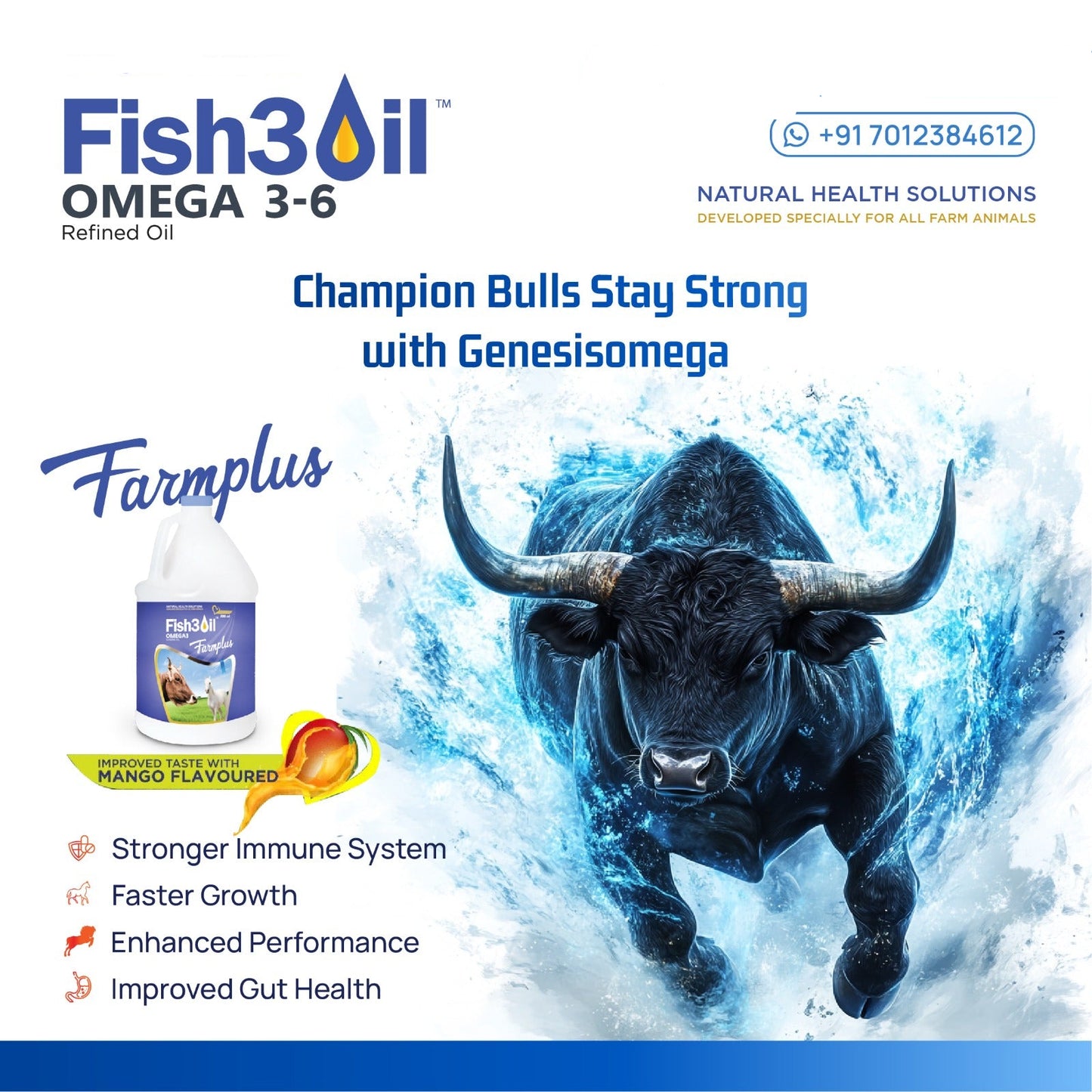 Fish3oil omega 36 Farmplus For Bull