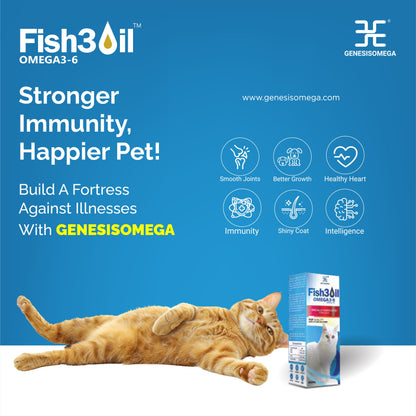 Genesisomega Fish3Oil 3-6 Oil for cats